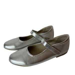 Old Soles Girls Shoes Flats Mary Jane Silver leather US 3.5 EU 35